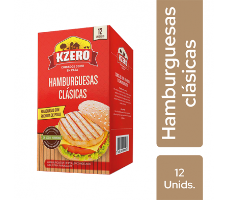 Hamburguesas de Pechuga de Pollo x 12 unidades